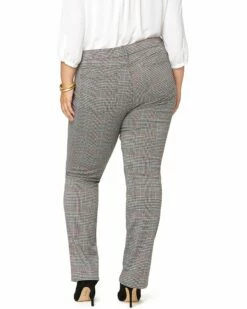 NYDJ Plus Marilyn Winchester Plaid Straight Leg Jean Women Jeans -NYDJ Denim Haven 1411009083 RLLZ 2
