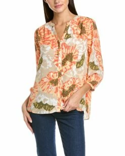 NYDJ Pintuck Blouse Women Tops