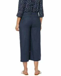 NYDJ Linen-Blend Cropped Wide Leg Pant Women Jeans -NYDJ Denim Haven 1411024859 RLLZ 2