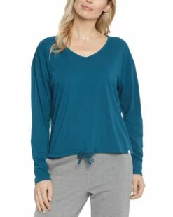 NYDJ V-Neck Drawstring T-Shirt Women Sweaters & Knits