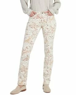 NYDJ Petite Sheri Meridian Leaves Boysenberry Slim Jean Women Jeans