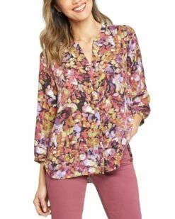 NYDJ Pintuck Blouse Women Tops