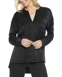 NYDJ Woven Henley Women Tops