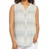 NYDJ Sleeveless Pintuck Blouse Women Tops