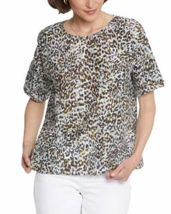 NYDJ Oversized Silk-Blend T-Shirt Women Sweaters & Knits