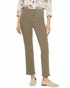 NYDJ The High Ripe Olive Straight Leg Jean Women Jeans
