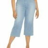 NYDJ PlusPull On Wide Leg Capri Pant Women Jeans