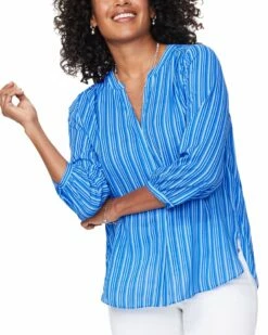 NYDJ Pintuck Blouse Women Tops