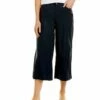 NYDJ Petite Cropped Wide Leg Linen-Blend Pant Women Jeans