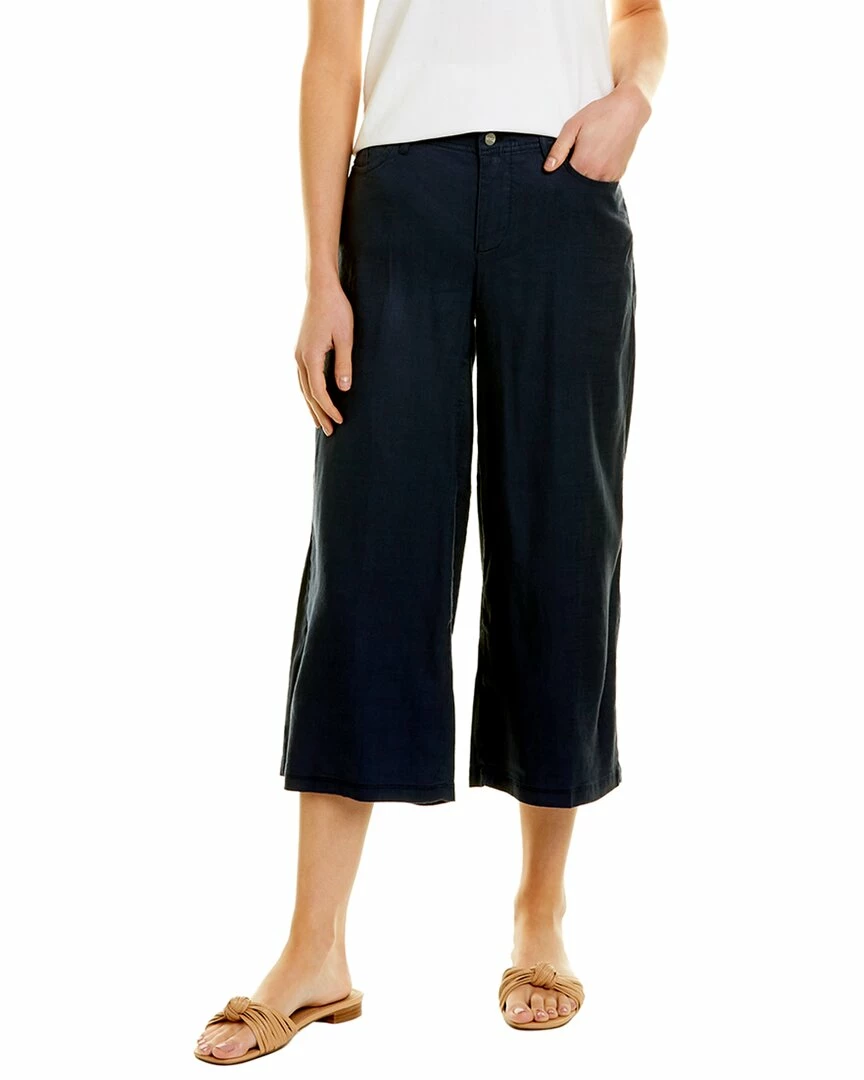 NYDJ Petite Cropped Wide Leg Linen-Blend Pant Women Jeans 3 NYDJ Petite Cropped Wide Leg Linen-Blend Pant Women Jeans