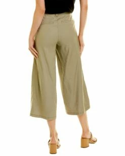 NYDJ Petite Cropped Wide Leg Linen-Blend Pant Women Jeans -NYDJ Denim Haven 1411238393 RLLZ 2