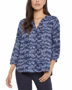NYDJ Pintuck Blouse Women Tops