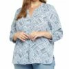 NYDJ Plus Pintuck Blouse Women Tops 1 NYDJ Plus Pintuck Blouse Women Tops -NYDJ Denim Haven 1411338196 RLLZ 1