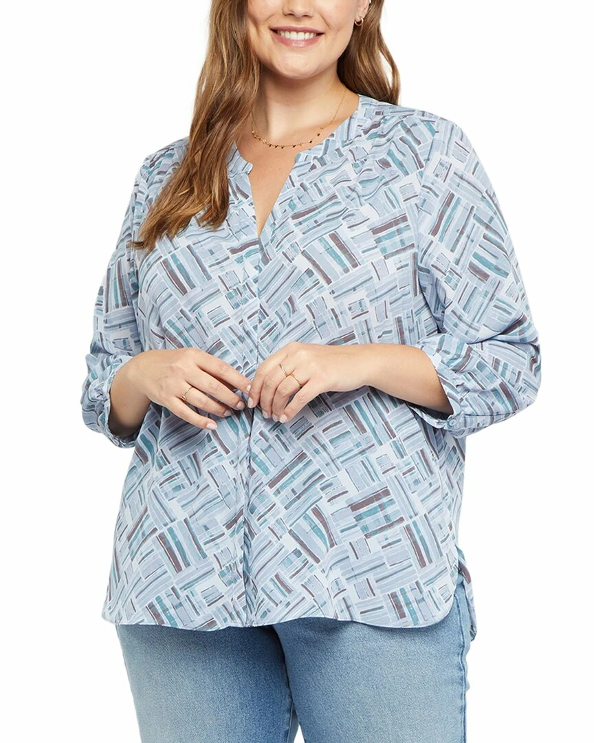 NYDJ Plus Pintuck Blouse Women Tops 3 NYDJ Plus Pintuck Blouse Women Tops