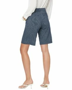 NYDJ Relaxed Linen-Blend Bermuda Short Women Shorts -NYDJ Denim Haven 1411363418 RLLZ 2
