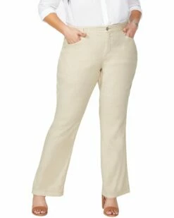NYDJ Plus The Linen-Blend Trouser Women Jeans