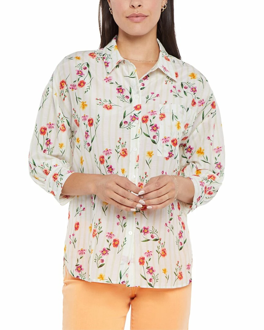 NYDJ Zoey Silk-Blend Blouse Women Tops 3 NYDJ Zoey Silk-Blend Blouse Women Tops