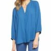 NYDJ Pintuck Blouse Women Tops -NYDJ Denim Haven 1411472942 RLLZ 1