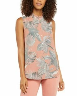 NYDJ Ruffle Neck Blouse Women Tops