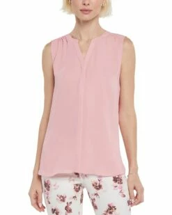 NYDJ Sleeveless Pintuck Blouse Women Tops