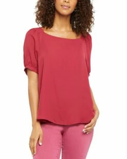 NYDJ Twist Back Blouse Women Tops