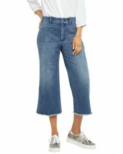 NYDJ Denim Haven 19 NYDJ Patchie Major Wide Leg Capri Women Jeans