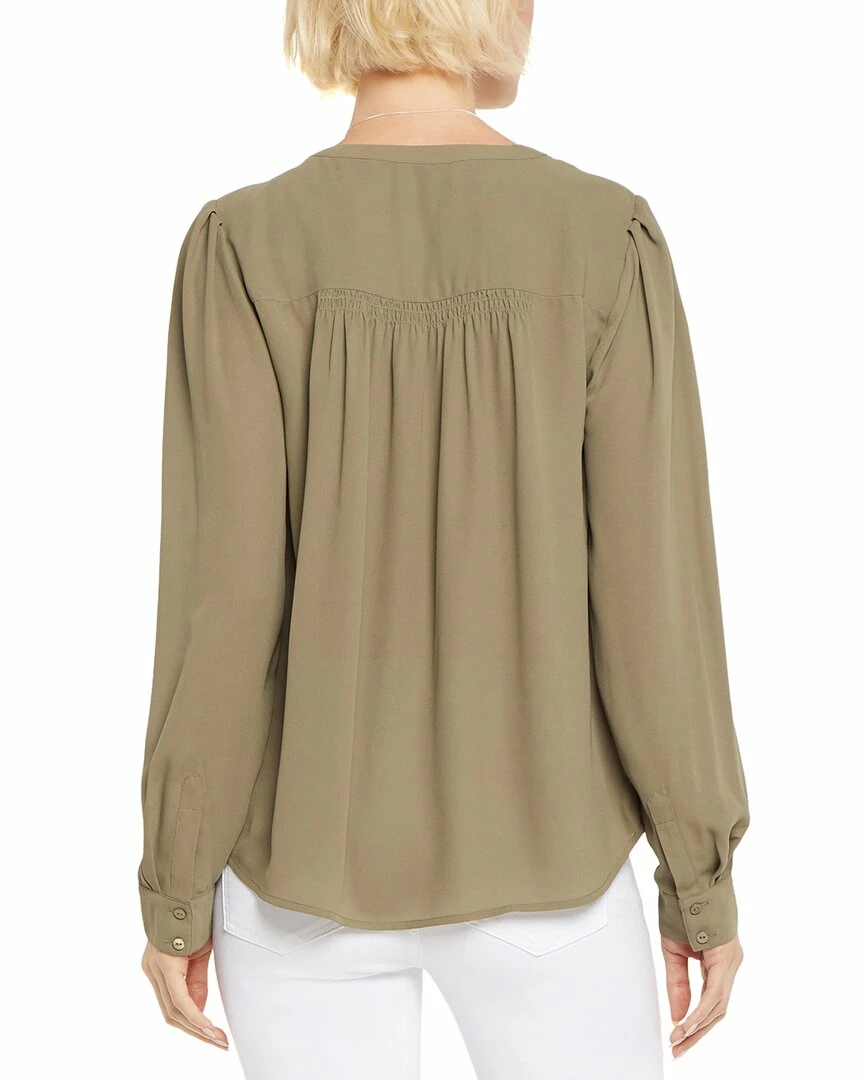 NYDJ Smocked V-Neck Blouse Women Tops 4 NYDJ Smocked V-Neck Blouse Women Tops - Image 2
