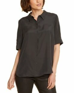 NYDJ Riley Elbow Sleeve Silk Top Women Tops