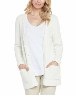 NYDJ Cable Everyday Cashmere-Blend Cardigan Women Sweaters & Knits