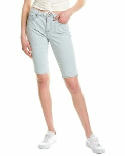 NYDJ Petite Rena Stripe Knee Capri Women Shorts