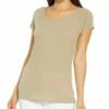 NYDJ Ribbed Raglan Crew T-Shirt Women Tops