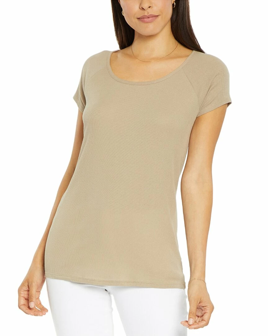 NYDJ Ribbed Raglan Crew T-Shirt Women Tops 3 NYDJ Ribbed Raglan Crew T-Shirt Women Tops