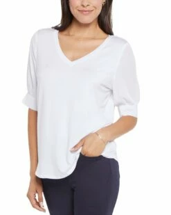 NYDJ Poet Elbow Sleeve T-Shirt Women Sweaters & Knits