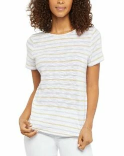 NYDJ Striped T-Shirt Women Sweaters & Knits