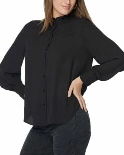 NYDJ Ruffle Neck Blouse Women Sweaters & Knits