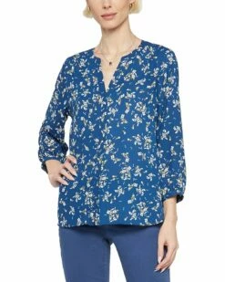 NYDJ Pintuck Blouse Women Tops