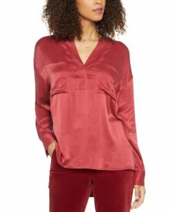 NYDJ Woven Henley Women Tops