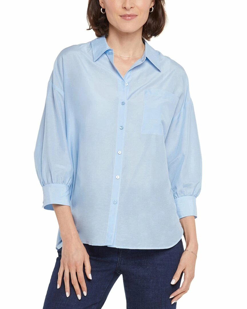 NYDJ Zoey Silk-Blend Blouse Women Tops 3 NYDJ Zoey Silk-Blend Blouse Women Tops