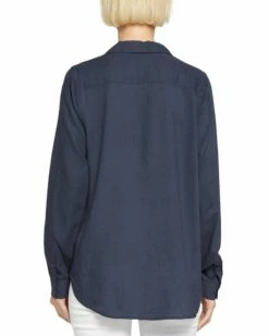 NYDJ Popover Linen-Blend Tunic Women Tops -NYDJ Denim Haven 1411983458 RLLZ 2